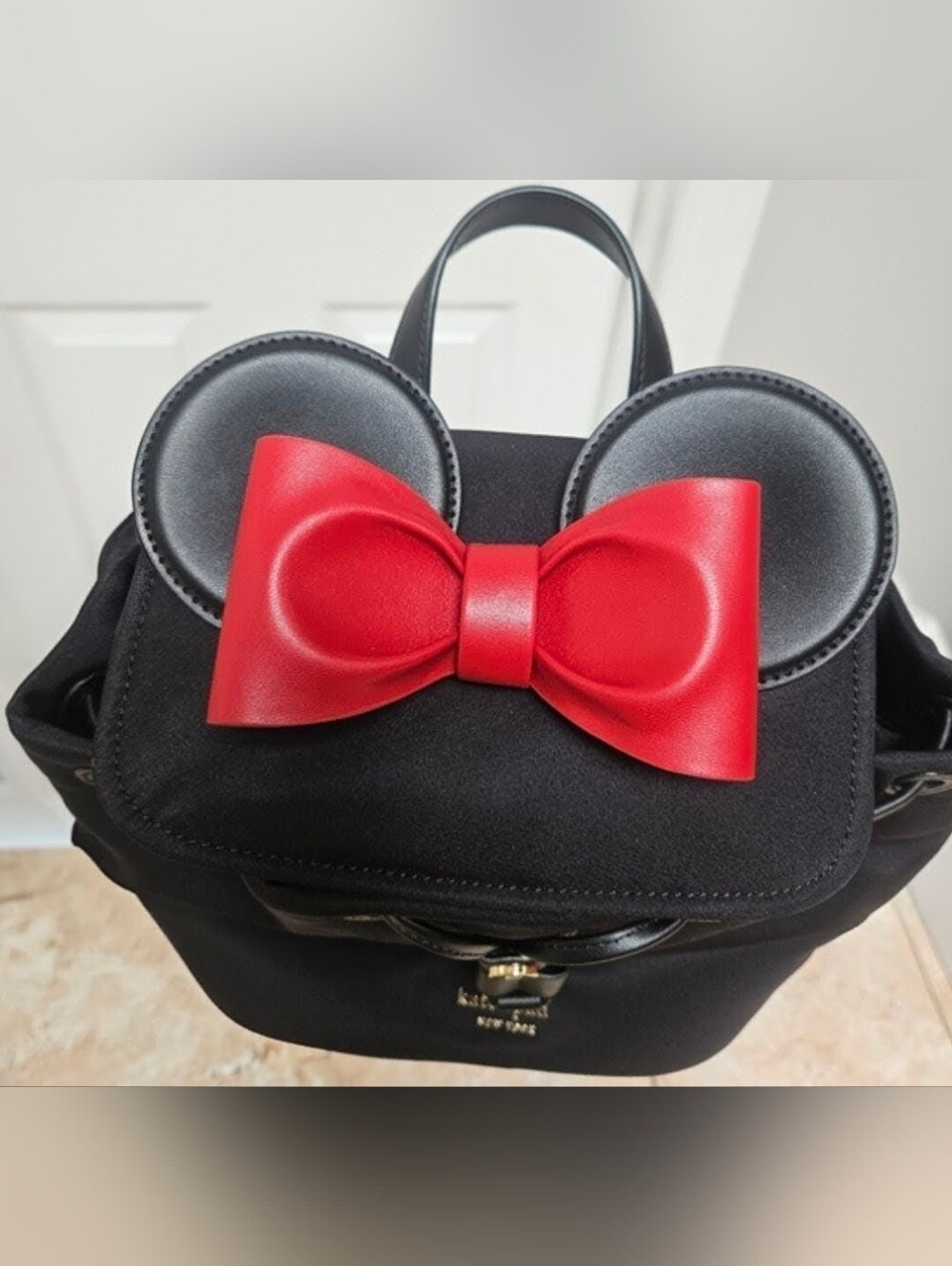 KATE SPADE 🎀 MINNIE MOUSE ⭐️ DISNEY COLLAB 🖤 Nylon/Leather MiniBackpack⭐️ NWoT